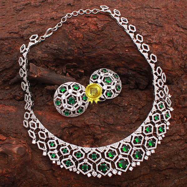 Luxury Mystic Moonstone Designer Necklace Set