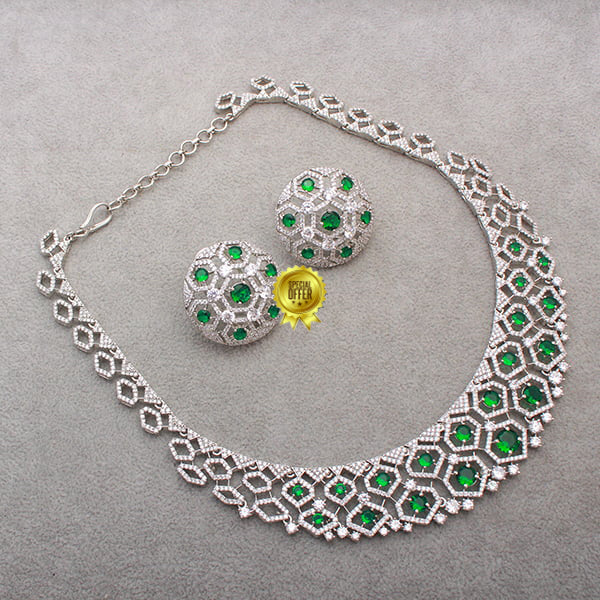 Luxury Mystic Moonstone Designer Necklace Set