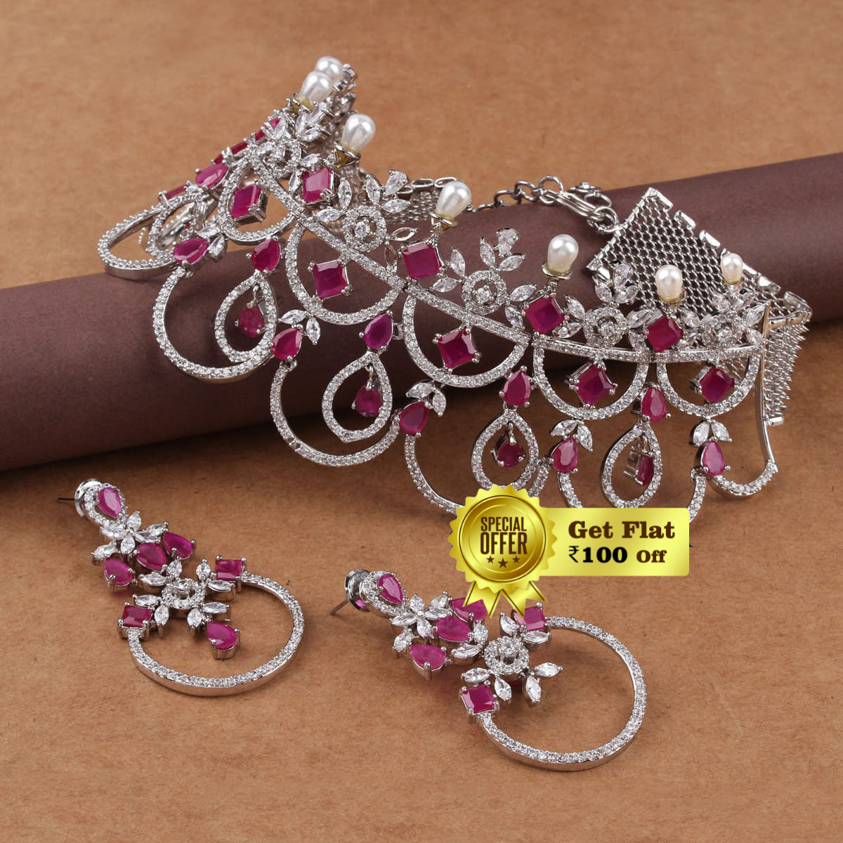 Luxury & Fashionable Starburst Designer Choker Set