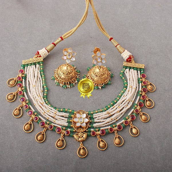 Luxury & Beautiful Jasmine Antique Necklace Set