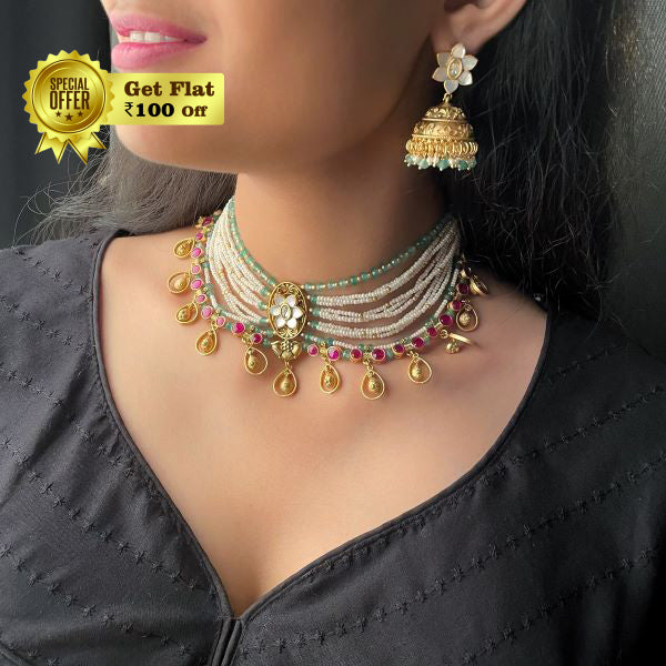 Luxury & Beautiful Jasmine Antique Necklace Set